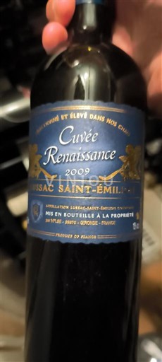 Bordeaux Lussac-saint-émilion Cuvée Renaissance 2009