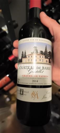 Bordeaux Graves-de-vayres Château Barre Vieilli 2014