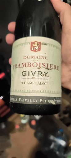 Bourgogne Givry Domaine La Framboisière Champ Lalot 2010