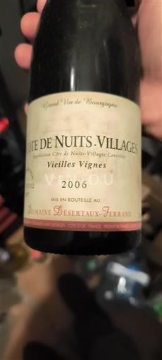 Borgogna Côte de Nuits Villages Domaine Désertaux-Ferrand Vieilles Vignes 2006