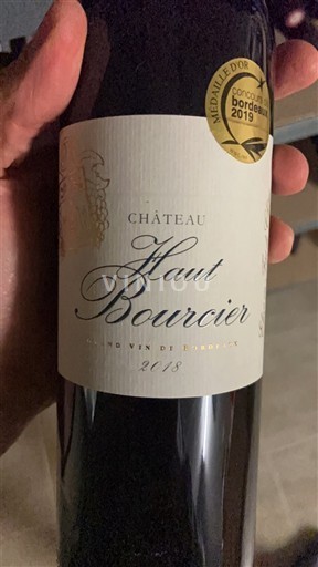 Burdeos Blaye-Côtes de Burdeos Château Haut Bourcier 2018
