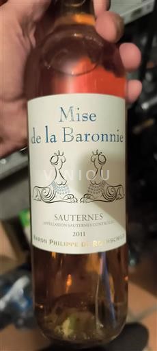 Bordeaux Sauternes Baron Philippe de Rothschild Mise de la Baronnerie 2011