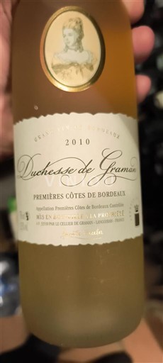 Bordeaux Những sườn đầu tiên của Bordeaux Duchesse de Gramont 2010