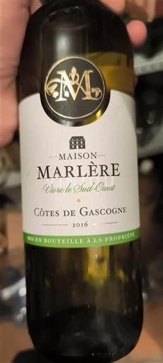 Tây Nam Côtes de Gascogne Maison Marlère 2016