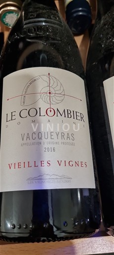 Rhônen laakso Vacqueyras Domaine Le Colombier Vieilles Vignes 2016