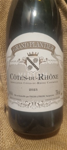 Rhônedalen Côtes du Rhône Domaine Grand Plantier 2023