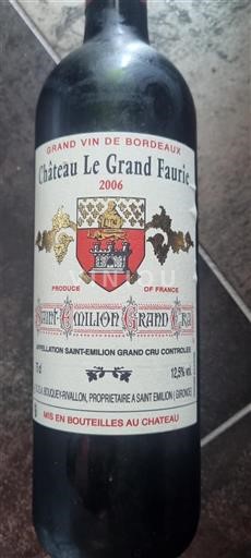 Bordeaux Saint-Émilion Grand Cru Grand Cru Château Le Grand Faurie 2006