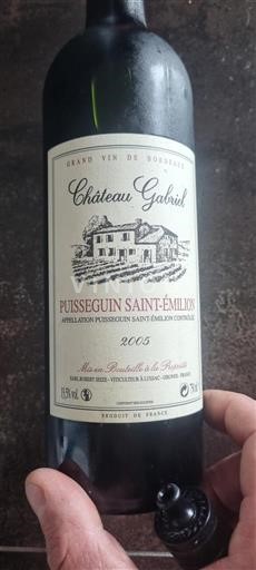 Bordéus Puisseguin-saint-émilion Château Gabriel 2005