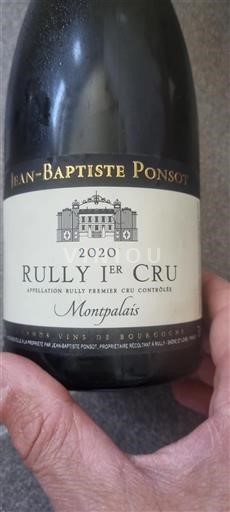 Borgogna Rully Premier Cru Jean-Baptiste Ponsot Montpalais 2020
