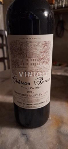 Bordeaux Puisseguin-saint-émilion Château Bertin Prestige 2019