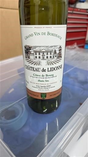 Burdeos Côtes-de-bourg Château Lidonne Sin añada