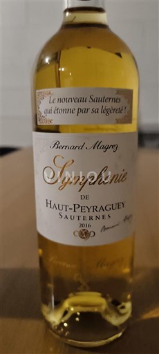 Bordeaux Sauternes Haut-Peyraguey Symphonie 2016