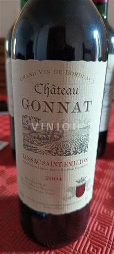 Bordeaux Lussac-saint-émilion Château Gonnat 2004