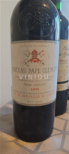 Bordeaux Pessac-Léognan Grand Cru Château Pape Clément 1995