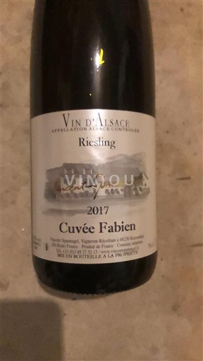 Alsace Riesling Vincent Spannagel Fabien 2017