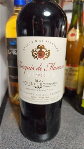 Bordeaux Blaye-côtes-de-bordeaux Marquis de Mascard 2020
