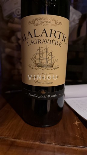 Bordeaux Pessac-Léognan Grand Cru Classé Château Malartic-Lagravière 2022
