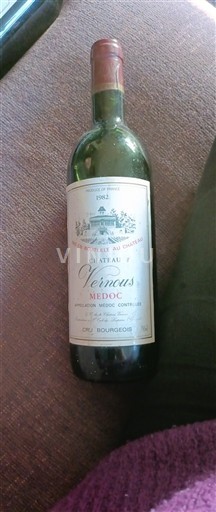 Bordeaux Médoc Cru Bourgeois Château Vernous 1982