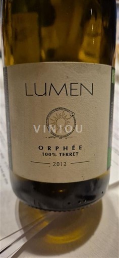 Languedoc-Roussillon Côtes de Thongue Lumen Orphée 2012
