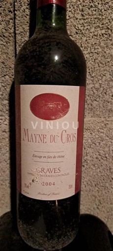 Bordeaux Graves Mayne du Cros 2004
