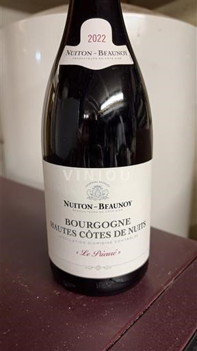 Bourgogne Ikke specificeret Nuiton-Beaunoy Le Prieuré 2022