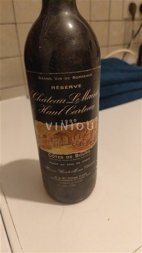Burdeos Côtes-de-bourg Château Le Maine Haut Curtreau Réserve 1990