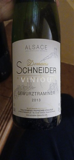Alsace Domaine Schneider 2013