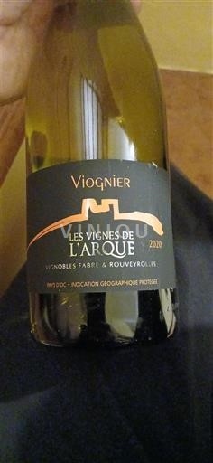 Languedoc et Roussillon Pays d'oc Les Vignes de l'Arque Viognier 2020