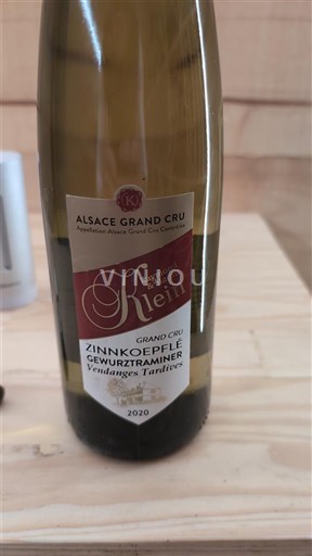 Alsace Grand Cru Klein Zinnkoepflé Gewurztraminer Vendanges Tardives 2020
