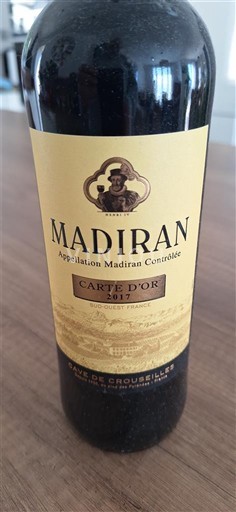 Jugperëndim Madiran Cave de Crouseilles Carte d'Or 2017