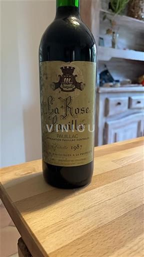 Bordeaux Pauillac La Rose Pauillac 1987