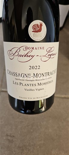 Borgonha Chassagne-Montrachet Domaine Bachey-Legros Les Plantes Momières Vieilles Vignes 2022