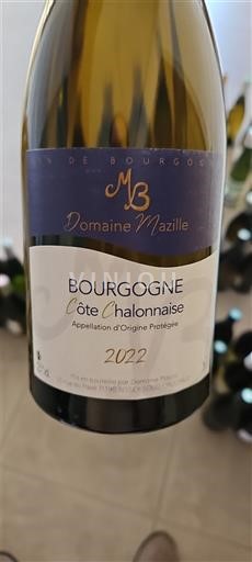 Bourgondië Bourgogne Côte Chalonnaise Domaine Mazille 2022
