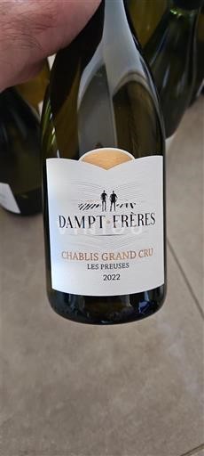 Burgundi Chablis Grand Cru Dampt-Frères Les Preuses 2022