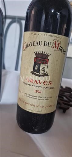Bordeaux Graves Château Mirail 1998