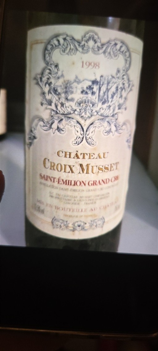 Bordeaux Saint-Émilion Grand Cru Château Croix Musset 1998
