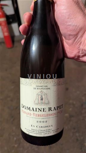 Borgogna Pernand-Vergelesses Premier Cru Domaine Rapet En Caradeux 2002