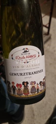 Alsace Le Vin de l'Oncle Hansi 2012