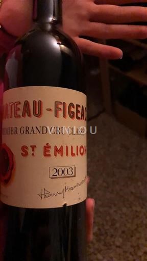 Bordeaux Saint-Émilion Premier Grand Cru Classé Château Figeac 2003