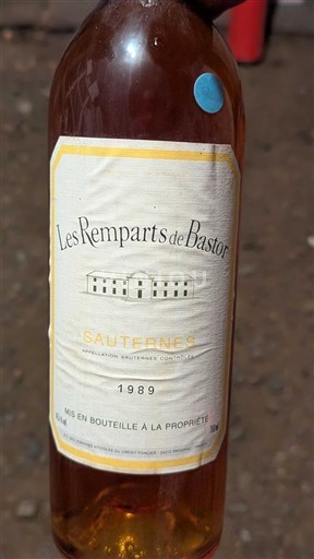 Bordeaux Sauternes Les Remparts de Bastor 1989