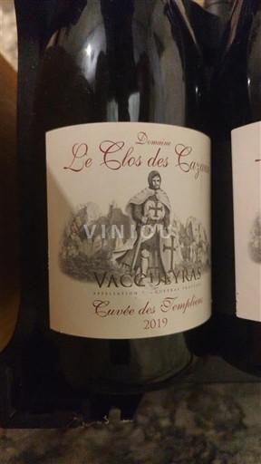 Rhône Valley Vacqueyras Domaine Le Clos des Cazaux des Templiers 2019