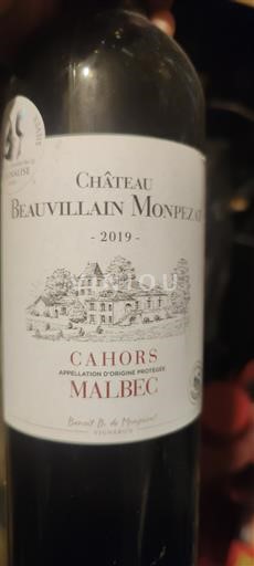 South West Cahors Château Beauvillain Monpezat Malbec 2019