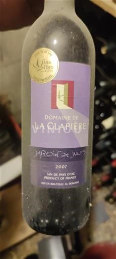 Languedoc a Roussillon Pays d'Oc Domaine La Clapière Jardin de Jules 2007