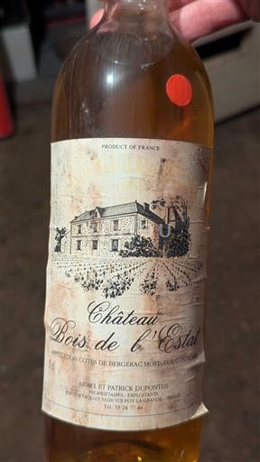Sydväst Côtes-de-bergerac Château Bois de l'Estat Icke årgångsbetecknad