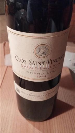 Bordeaux Saint-Émilion Grand Cru Clos Saint-Vincent 1994