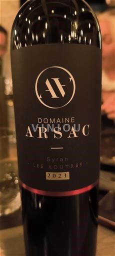 Languedoc a Roussillon Pays d'Oc Domaine Arsac Les Aoutres 2023