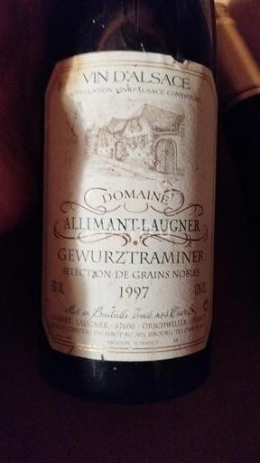 Alsace Sélection de Grains Nobles Domaine Allimant-Laugner Gewurztraminer Sélection de Grains Nobles 1997