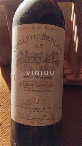 Bordeaux Pessac-Léognan Château Le Bruilleau 1998