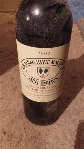 Bordeaux Saint-Émilion Grand Cru Château Pavie Macquin 2002