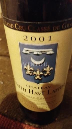 Bordeaux Pessac-Léognan Grand Cru Classé Château Smith Haut Lafitte 2001